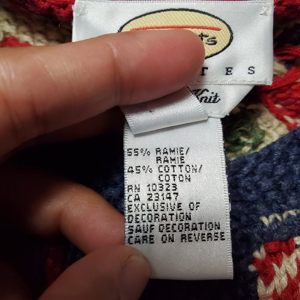 Talbots Petite Hand Knit Heart Grandma Cardigan Sweater Hearts Coat Size Small - Picture 3 of 8